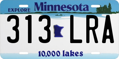MN license plate 313LRA