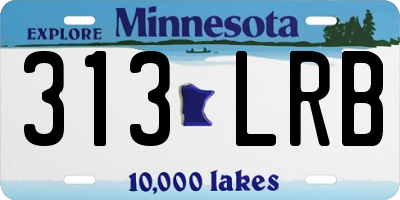 MN license plate 313LRB