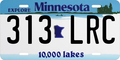 MN license plate 313LRC