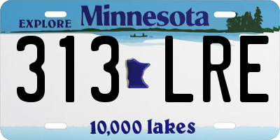 MN license plate 313LRE
