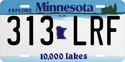 MN license plate 313LRF