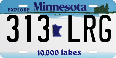 MN license plate 313LRG