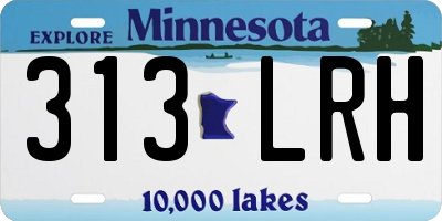 MN license plate 313LRH