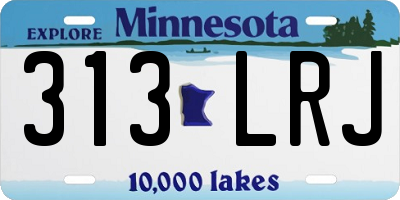 MN license plate 313LRJ
