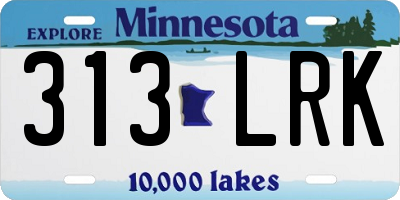 MN license plate 313LRK