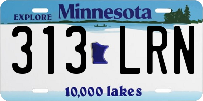 MN license plate 313LRN