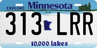 MN license plate 313LRR
