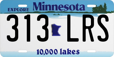 MN license plate 313LRS