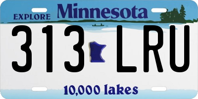 MN license plate 313LRU