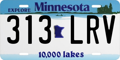 MN license plate 313LRV