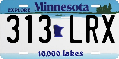 MN license plate 313LRX