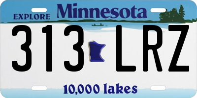 MN license plate 313LRZ