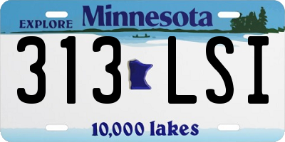MN license plate 313LSI