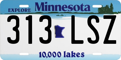 MN license plate 313LSZ