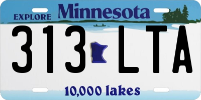 MN license plate 313LTA