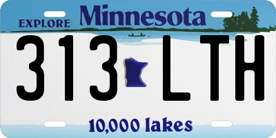MN license plate 313LTH