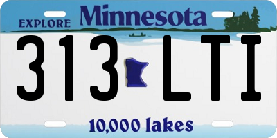 MN license plate 313LTI