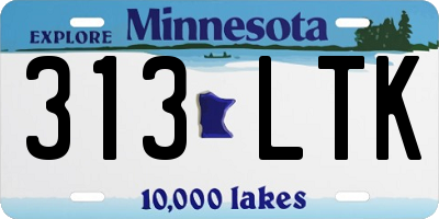 MN license plate 313LTK