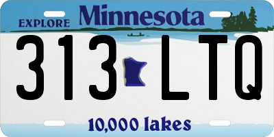 MN license plate 313LTQ