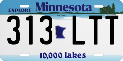 MN license plate 313LTT
