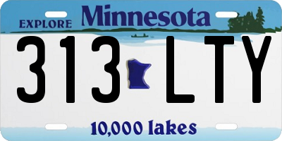 MN license plate 313LTY