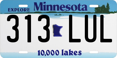 MN license plate 313LUL