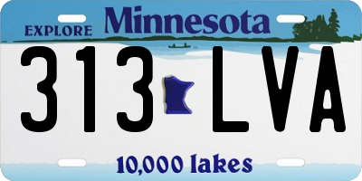 MN license plate 313LVA