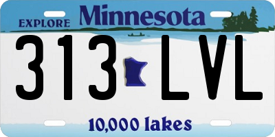 MN license plate 313LVL