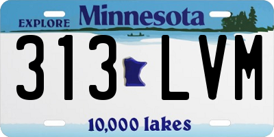 MN license plate 313LVM