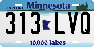 MN license plate 313LVQ