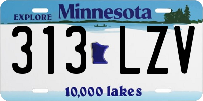 MN license plate 313LZV