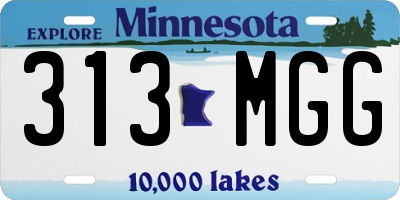 MN license plate 313MGG