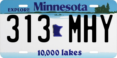MN license plate 313MHY