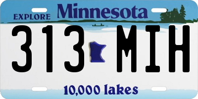 MN license plate 313MIH