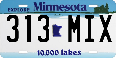 MN license plate 313MIX