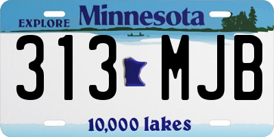MN license plate 313MJB
