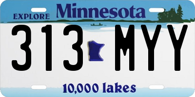 MN license plate 313MYY
