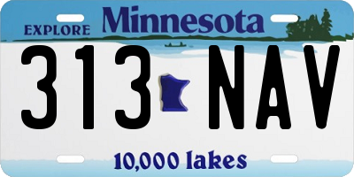 MN license plate 313NAV