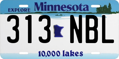 MN license plate 313NBL