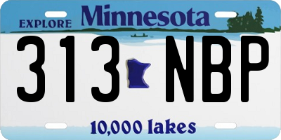 MN license plate 313NBP