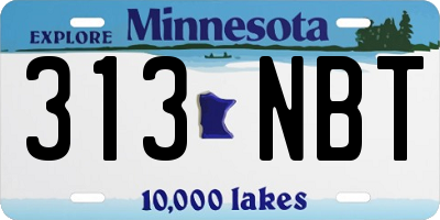 MN license plate 313NBT