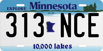 MN license plate 313NCE