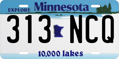 MN license plate 313NCQ