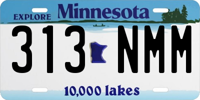 MN license plate 313NMM