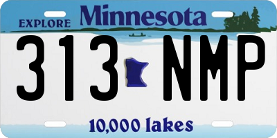 MN license plate 313NMP