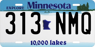 MN license plate 313NMQ