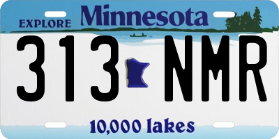 MN license plate 313NMR