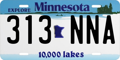 MN license plate 313NNA