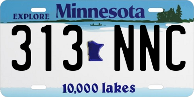 MN license plate 313NNC