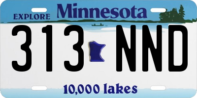 MN license plate 313NND